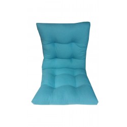 Arkalıklı Sandalye Minderi Turkuaz Renk 4 Adet Takım Her Ebatta Hazırlanır-Fitsdekor